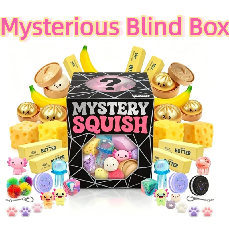 Mystery Box Blind Bag - 100 Estilos de Brinquedos Squishy Squeeze