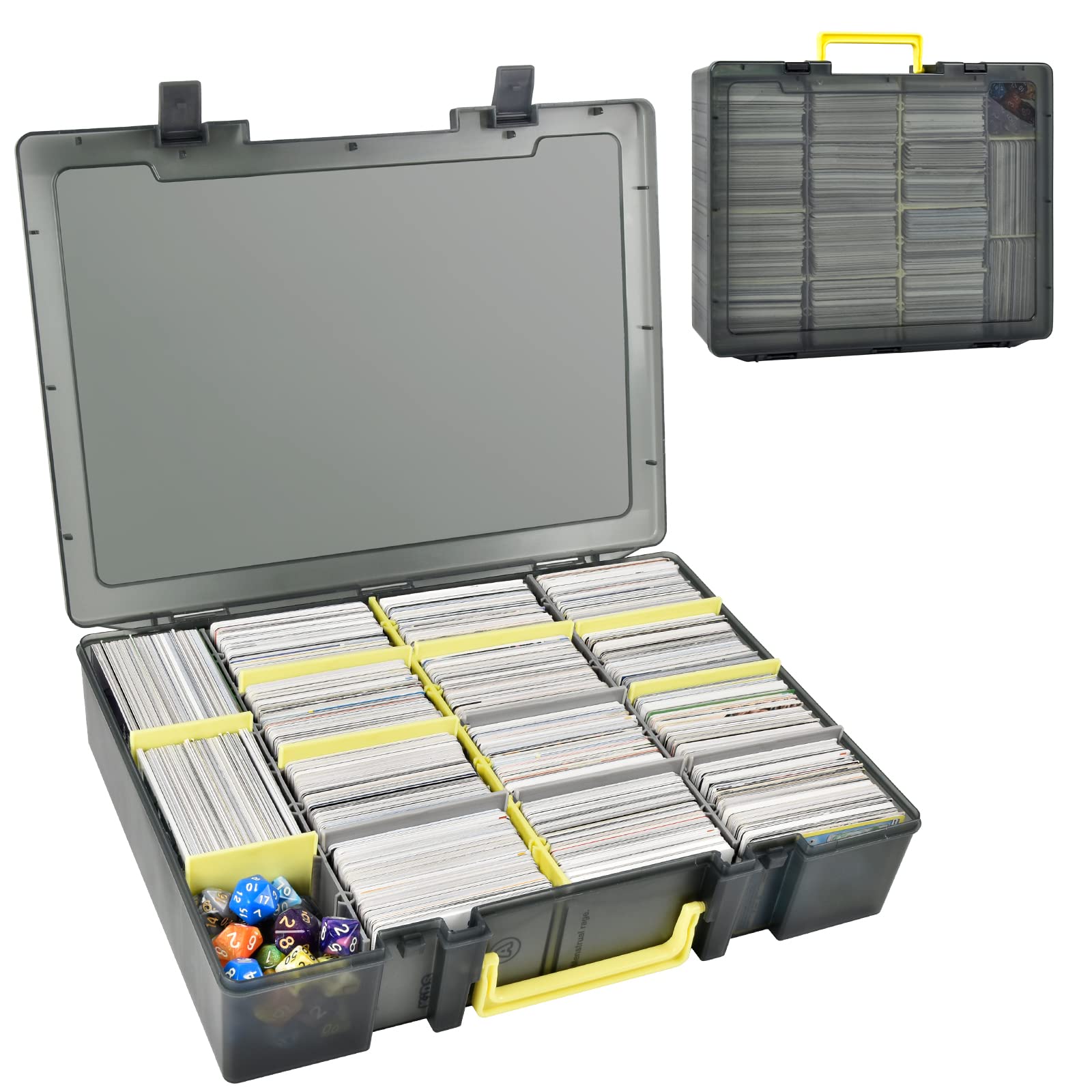 Trading Card Binder - Caixa Organizadora Transparente para Cartas Colecionáveis