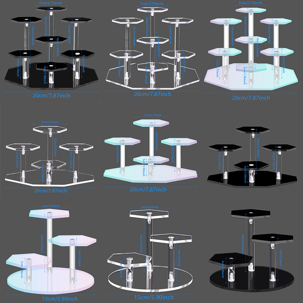 Pop Display Shelf - Suporte de exibição acrílico em camadas