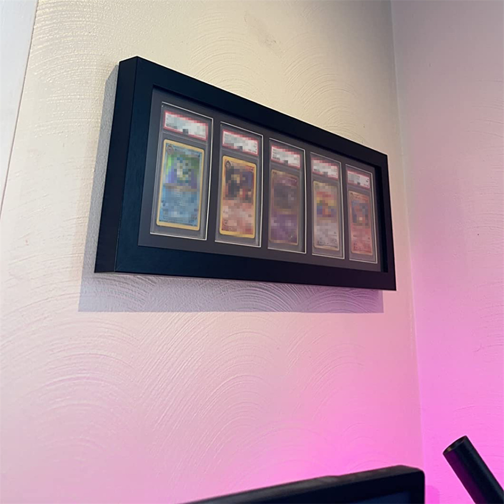 Graded Card Display - 3-9 grades de madeira classificada cartão