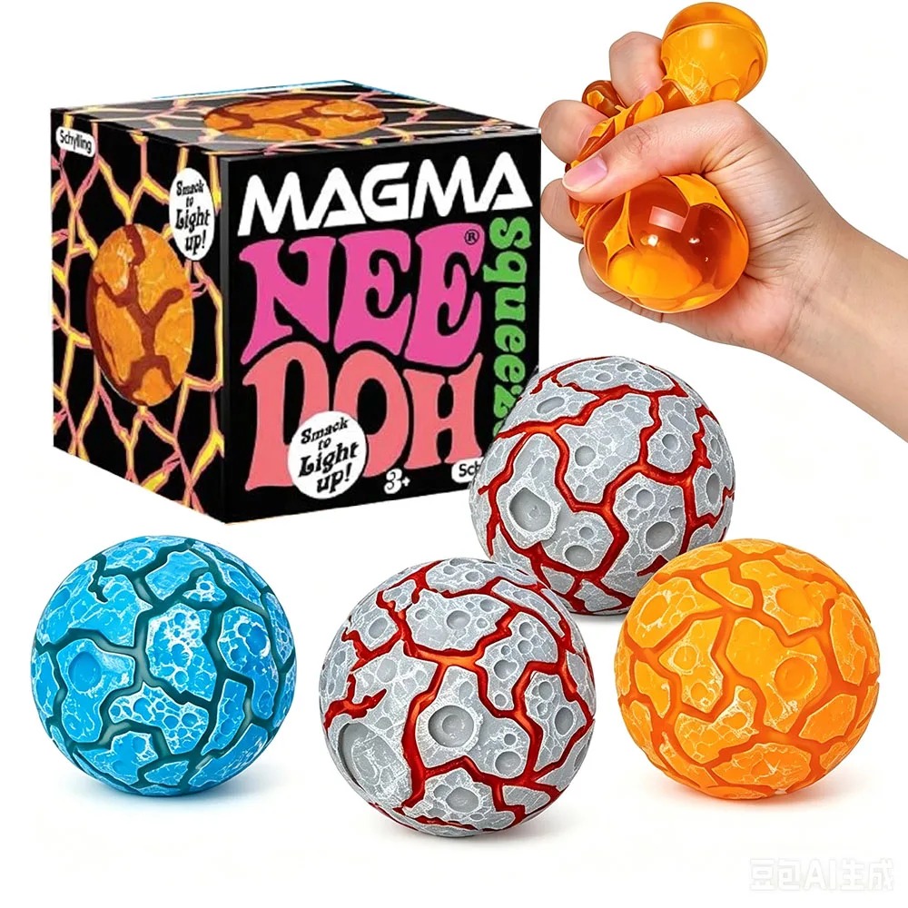Fidget Cube Original - Novo Produto NeeDoh Glitter Magma Ball