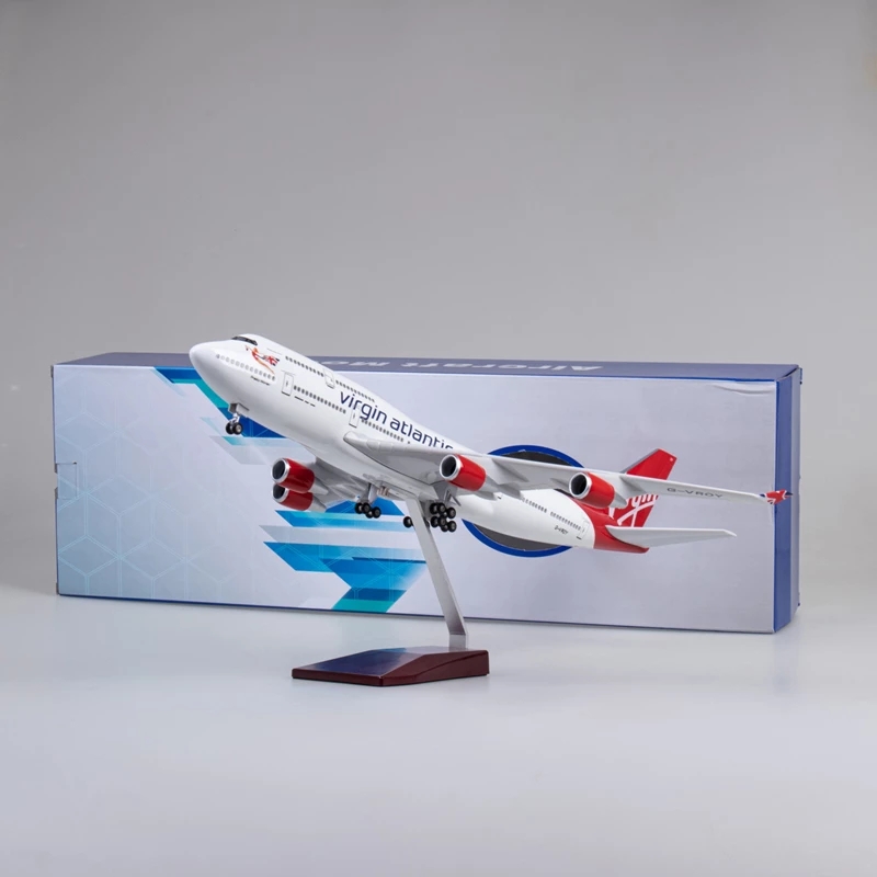 Modelo de Avião B747 da Virgin - Model Airplane Plastic avaliação e preço