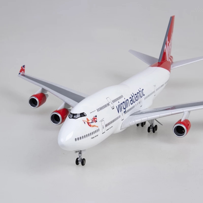 Modelo de Avião B747 da Virgin - Model Airplane Plastic avaliação e preço