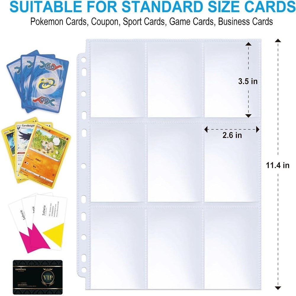 50 Folhas de Protetores de Car - Pokemon Binder Card avaliação e preço